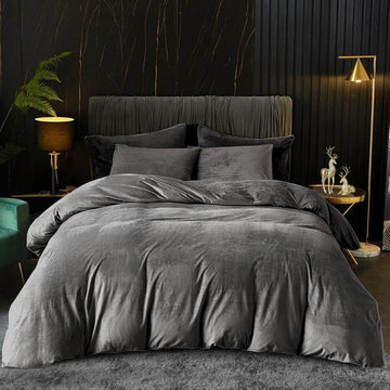 Povlečení mikroplyš RoyalSoft - Dark Grey Breeze