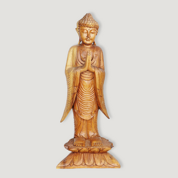 Dřevěná Socha - Stojící Buddha