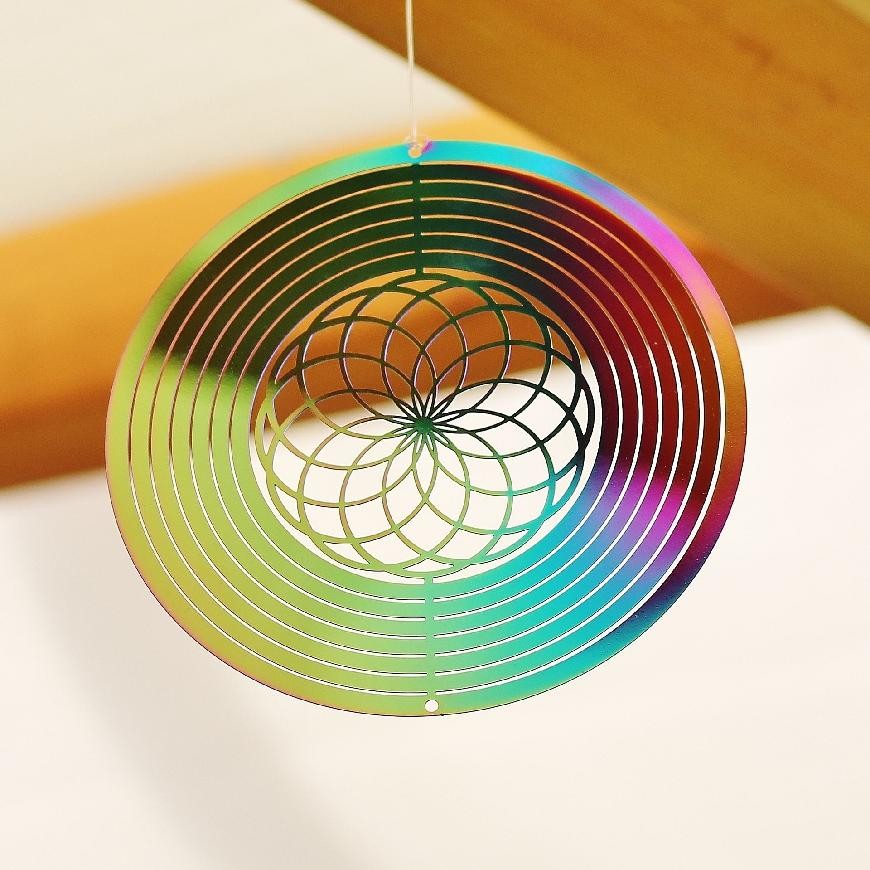 3D Harmonizační Spinner - Květ Života Duhový