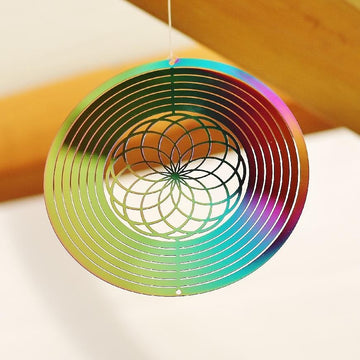 3D Harmonizační Spinner - Květ Života Duhový