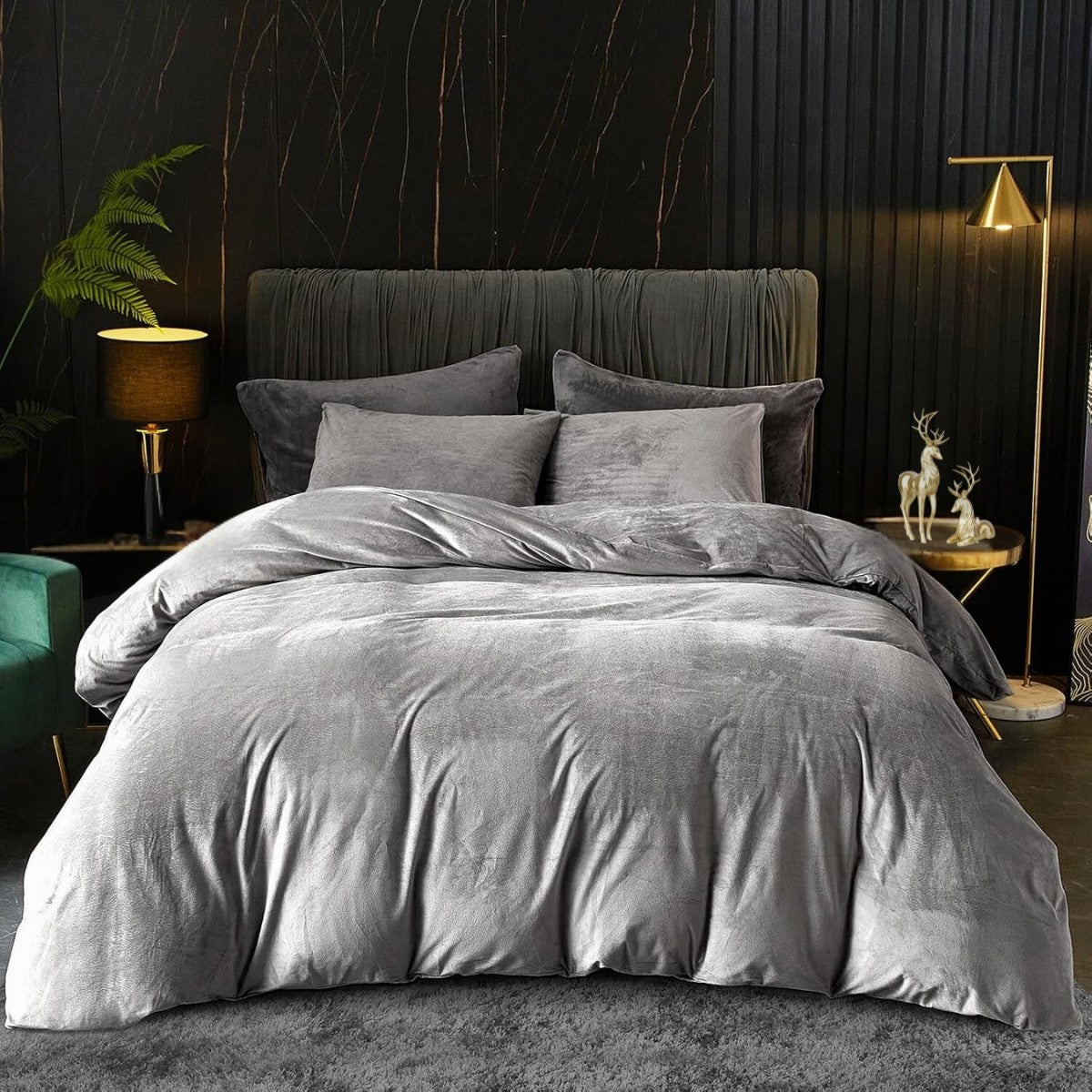 Povlečení mikroplyš RoyalSoft - Light Grey Wave