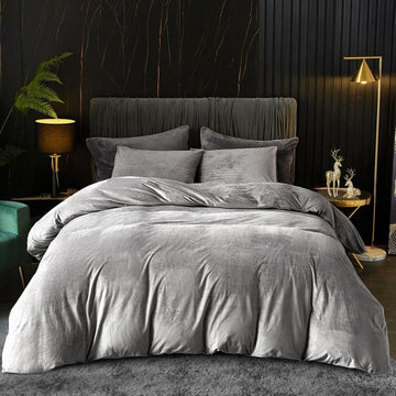 Povlečení mikroplyš RoyalSoft - Light Grey Wave
