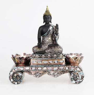 Soška Feng Shui – Buddha v pozici požehnání – Svícen