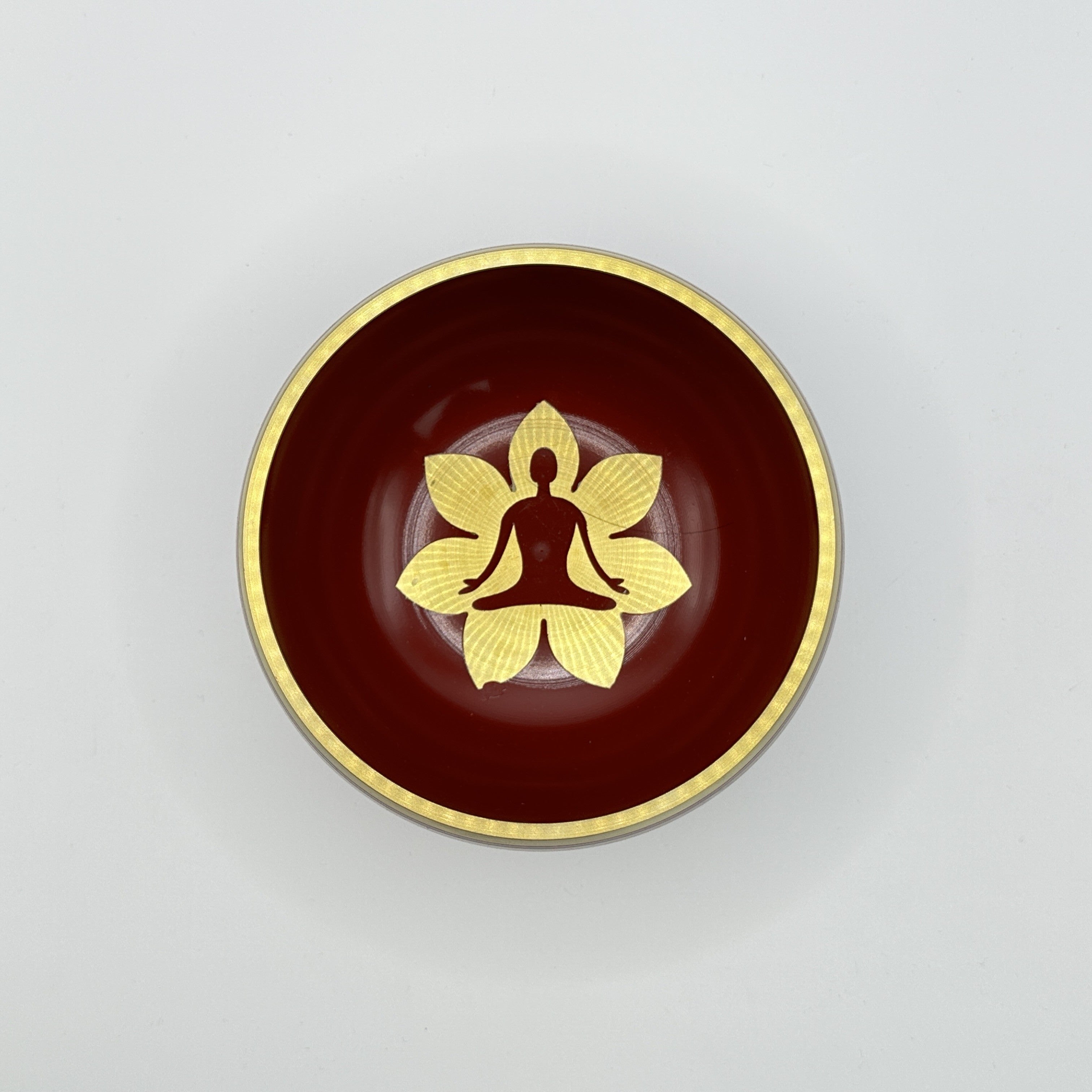 Tibetská zpívající mísa s paličkou meditace - 12 cm hnědá - 680 g