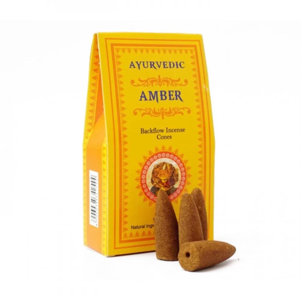 Vonné kužele Ayurvedic “Tekoucí Dým“ - Amber 30 g.