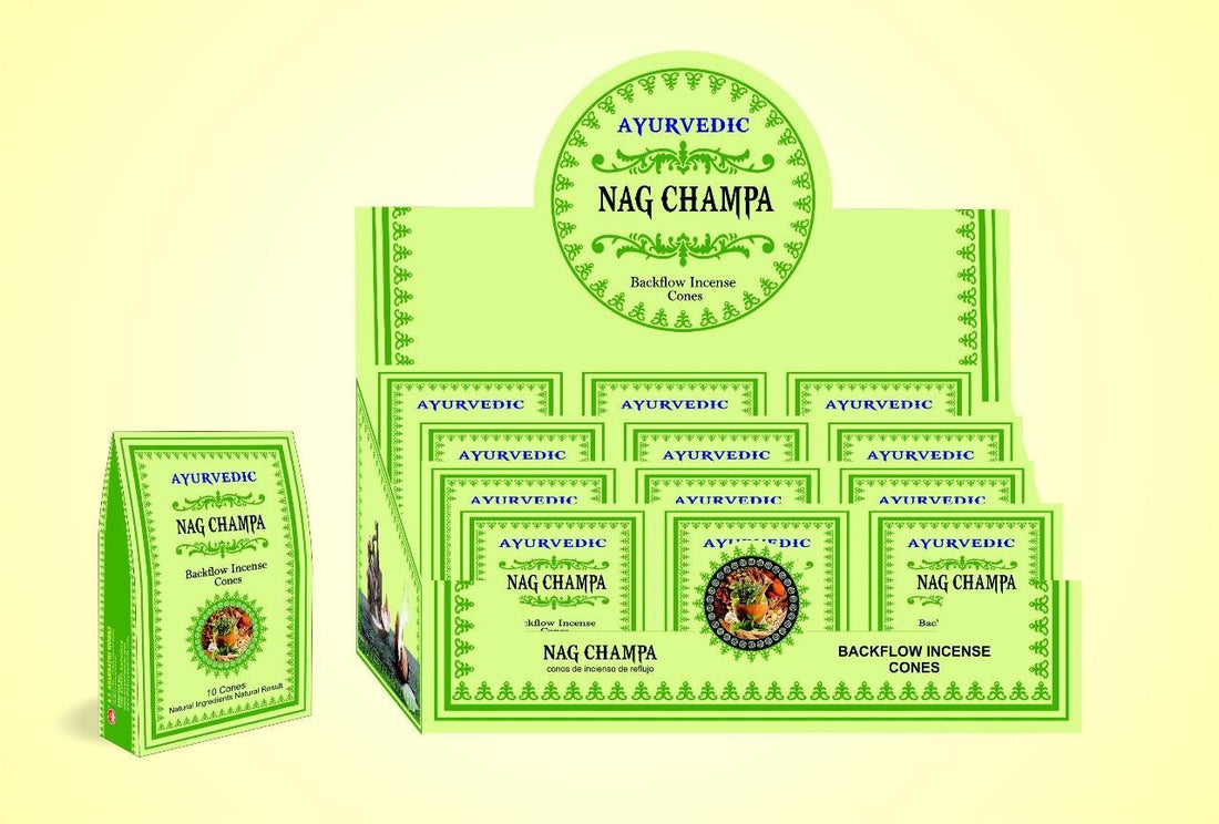 Vonné kužele Ayurvedic “Tekoucí Dým“ - Nag Champa 30 g.