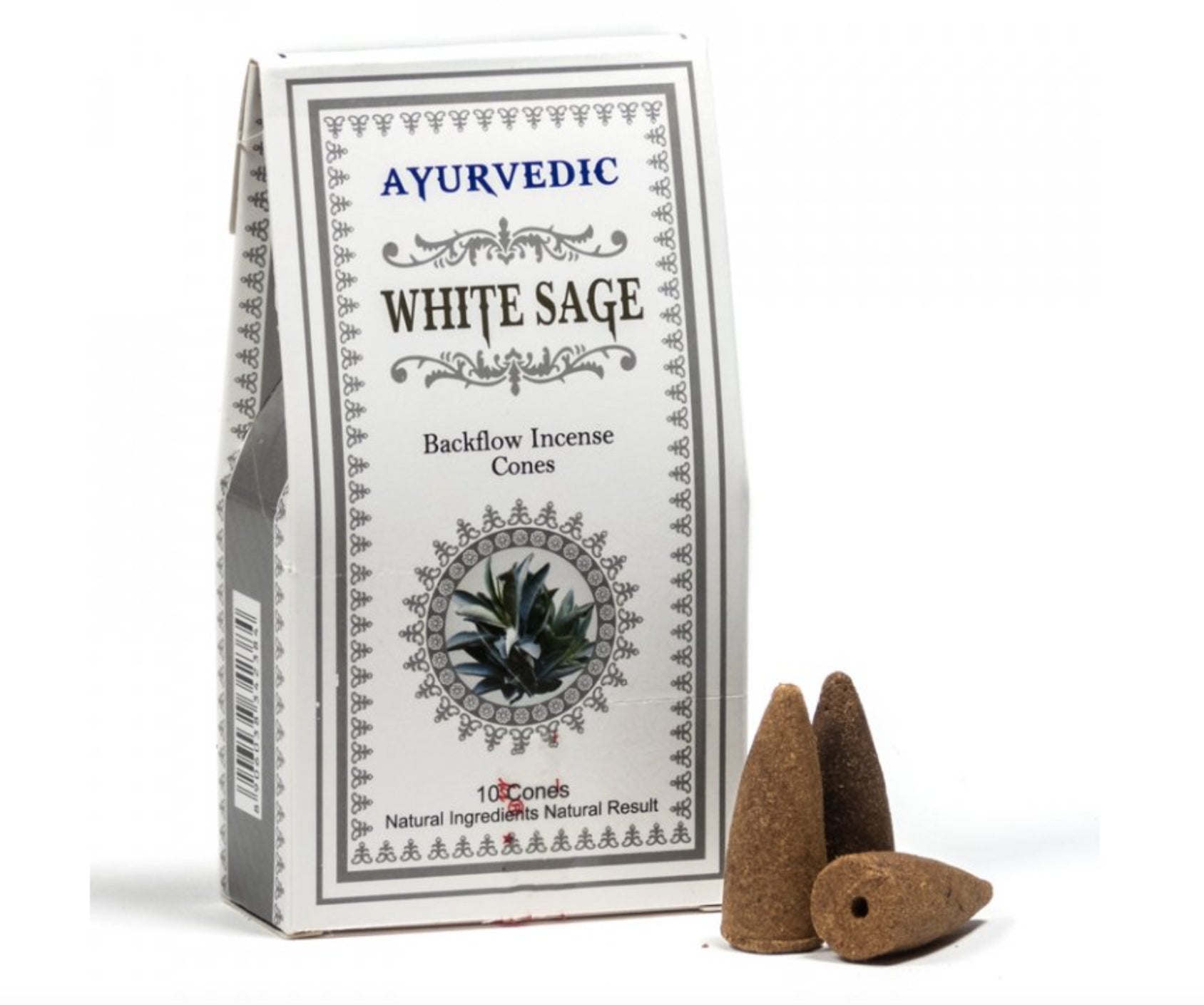Vonné kužele Ayurvedic “Tekoucí Dým“ - White Sage 30 g.