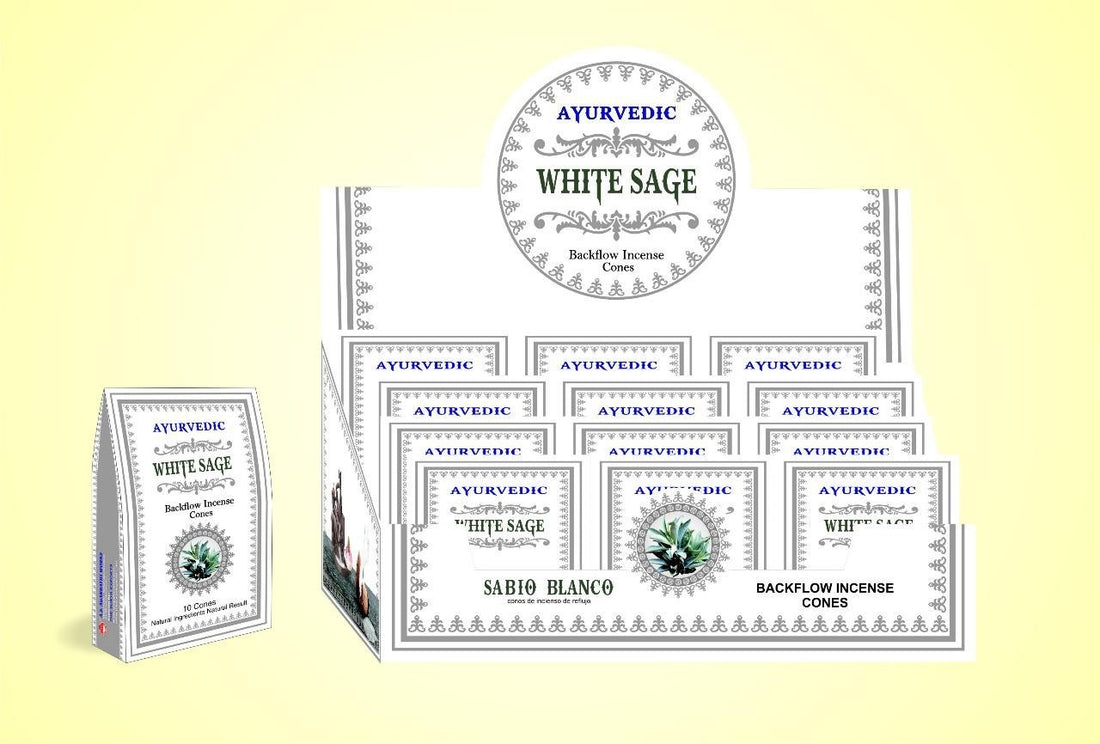 Vonné kužele Ayurvedic “Tekoucí Dým“ - White Sage 30 g.